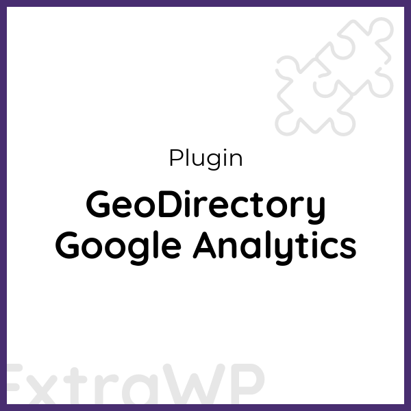 GeoDirectory Google Analytics GeoDirectory Google Analytics