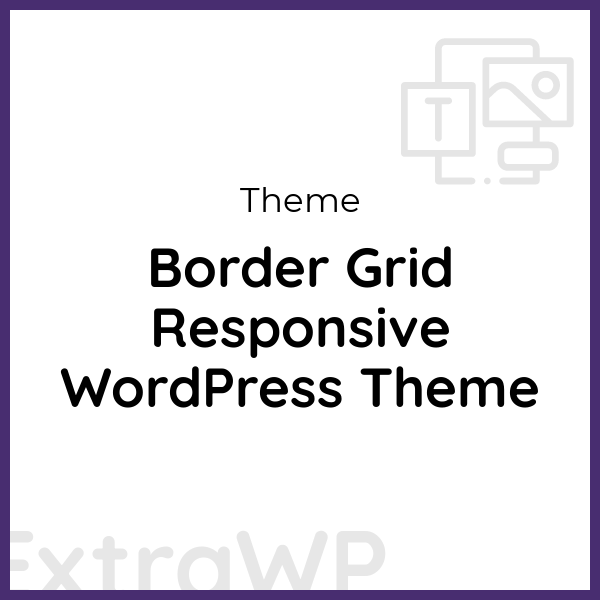 Border Grid Responsive WordPress Theme