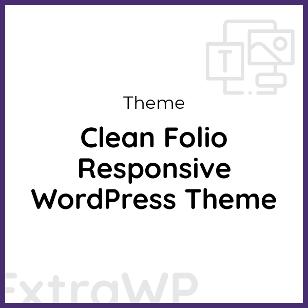 Clean Folio Responsive WordPress Theme