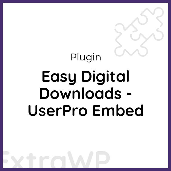 Easy Digital Downloads - UserPro Embed