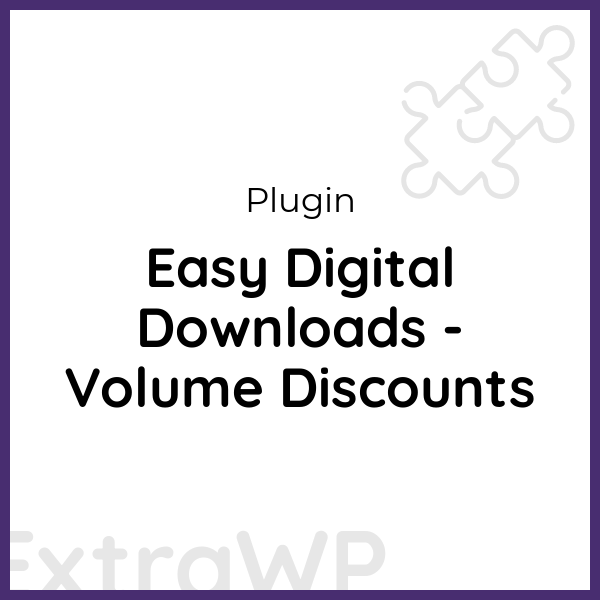 Easy Digital Downloads - Volume Discounts