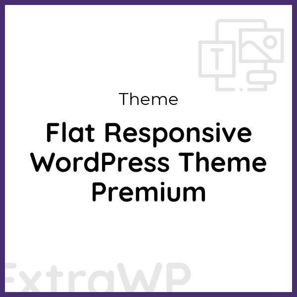 Flat Responsive WordPress Theme Premium