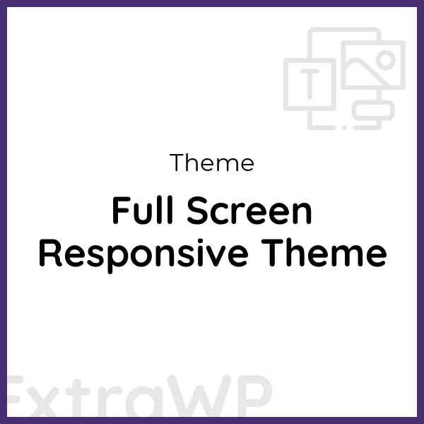 Full Screen Responsive Theme