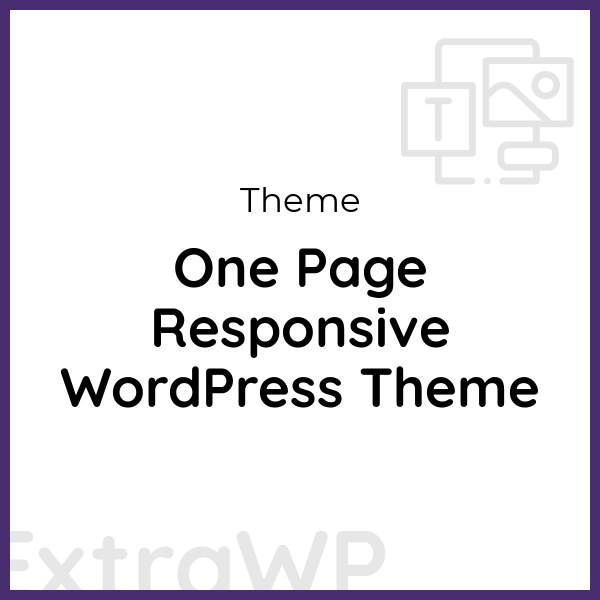 One Page Responsive WordPress Theme