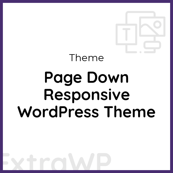 Page Down Responsive WordPress Theme