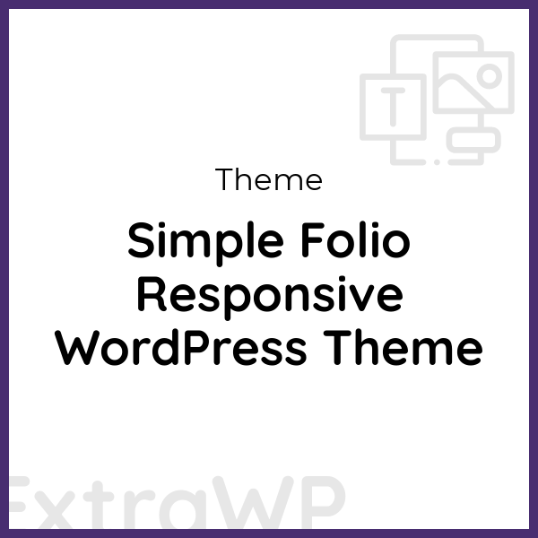 Simple Folio Responsive WordPress Theme