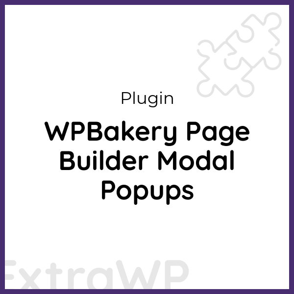 WPBakery Page Builder Modal Popups