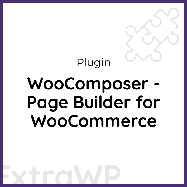 WooComposer - Page Builder for WooCommerce