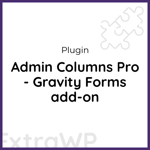 Admin Columns Pro - Gravity Forms add-on