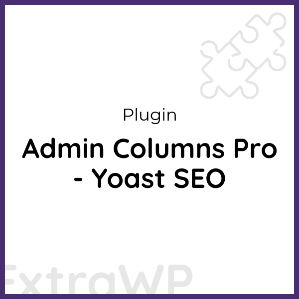 Admin Columns Pro - Yoast SEO
