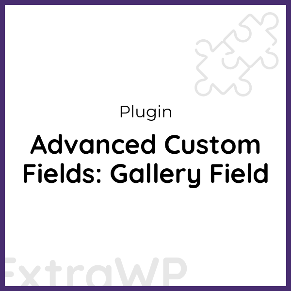Advanced Custom Fields: Gallery Field