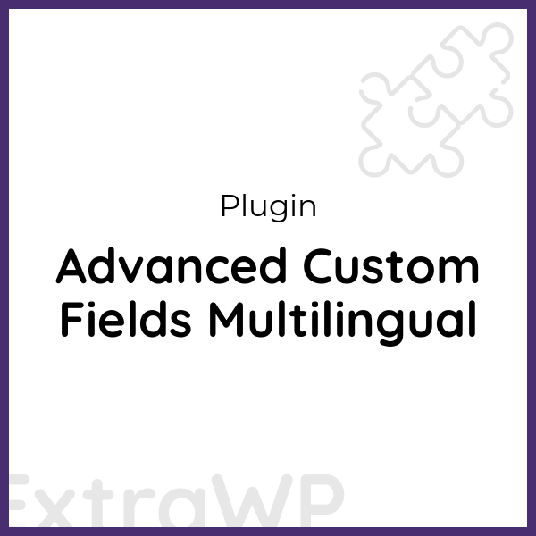 Advanced Custom Fields Multilingual