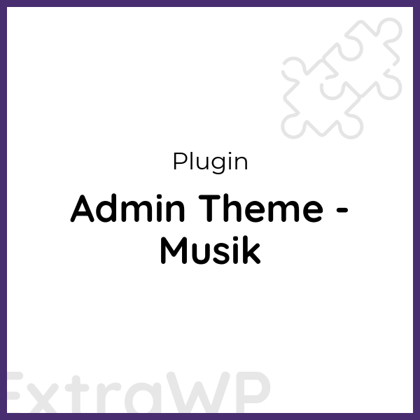 Admin Theme - Musik