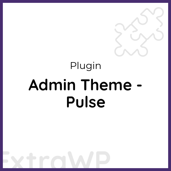 Admin Theme - Pulse