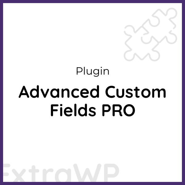 Advanced Custom Fields PRO