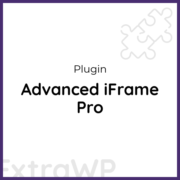 Advanced iFrame Pro