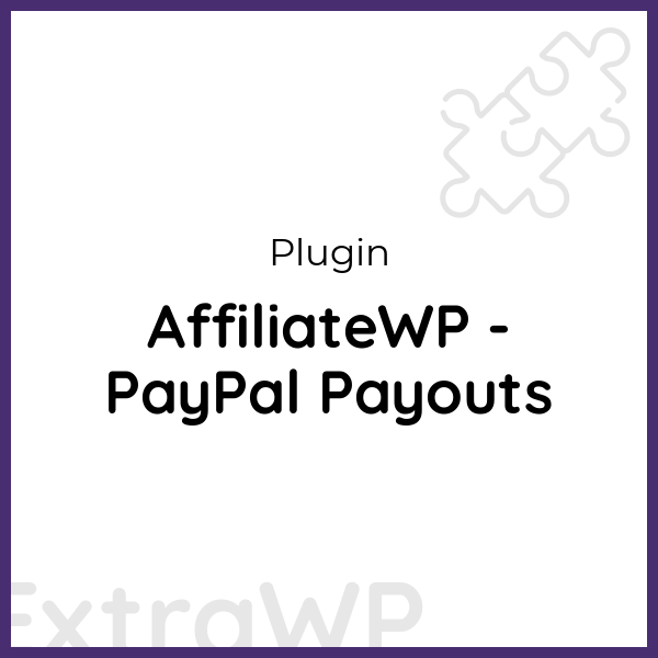 AffiliateWP - PayPal Payouts