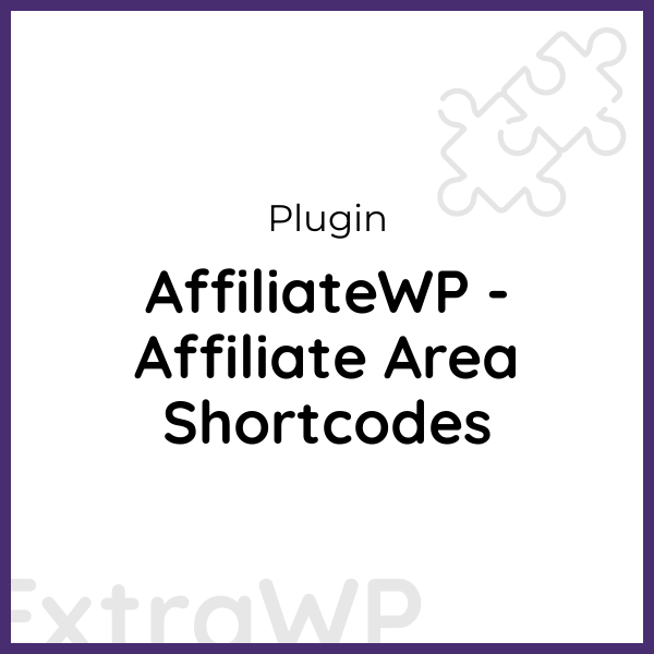 AffiliateWP - Affiliate Area Shortcodes