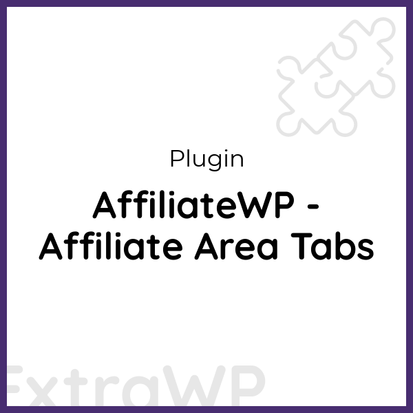 AffiliateWP - Affiliate Area Tabs