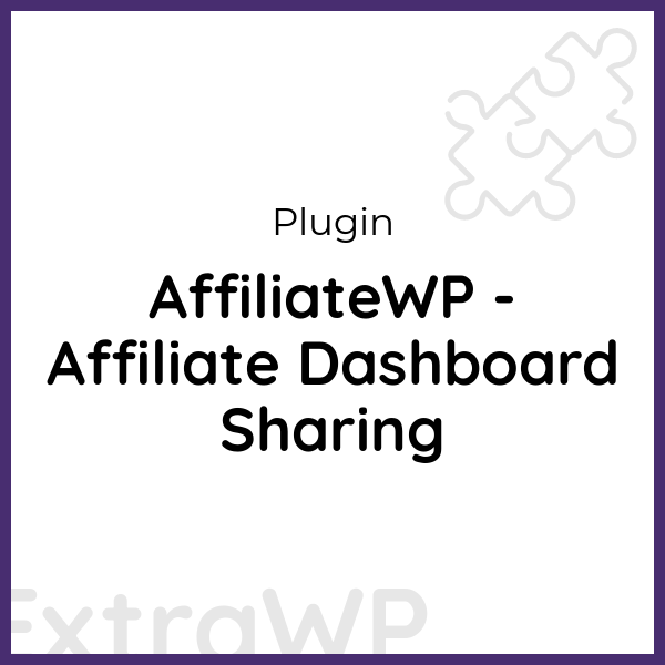 AffiliateWP - Affiliate Dashboard Sharing