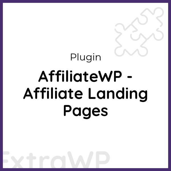 AffiliateWP - Affiliate Landing Pages