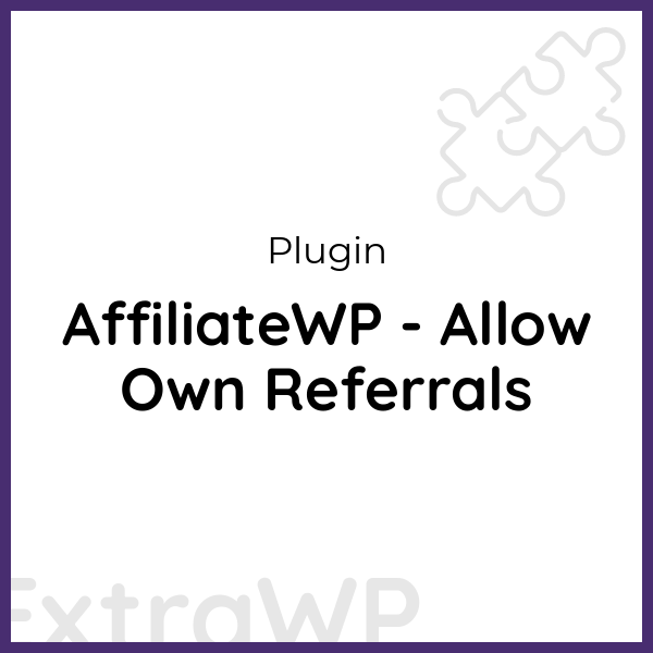 AffiliateWP - Allow Own Referrals