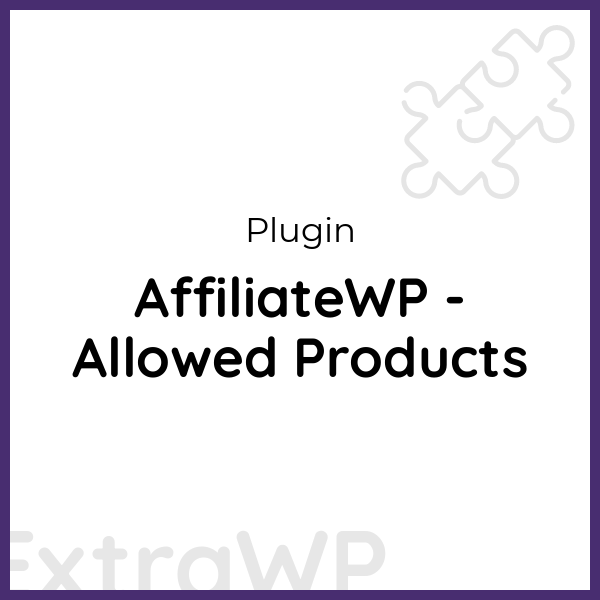 AffiliateWP - Allowed Products