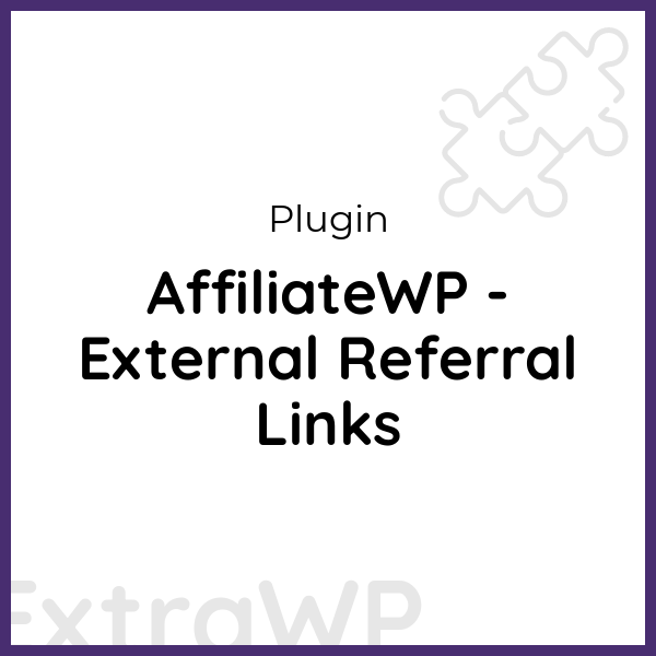 AffiliateWP - External Referral Links