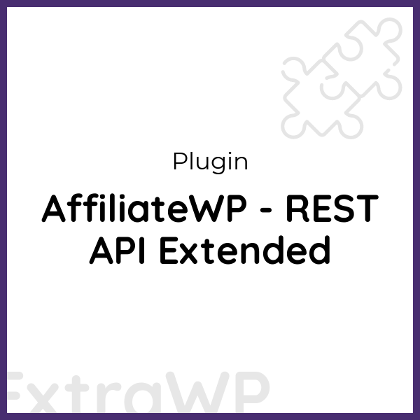 AffiliateWP - REST API Extended