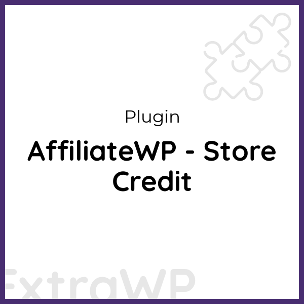 AffiliateWP - Store Credit