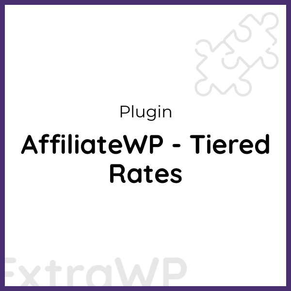 AffiliateWP - Tiered Rates