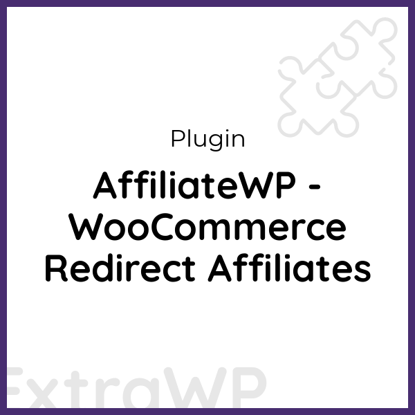 AffiliateWP - WooCommerce Redirect Affiliates