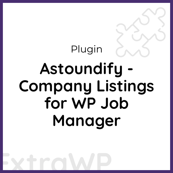 Astoundify - Company Listings for WP Job Manager