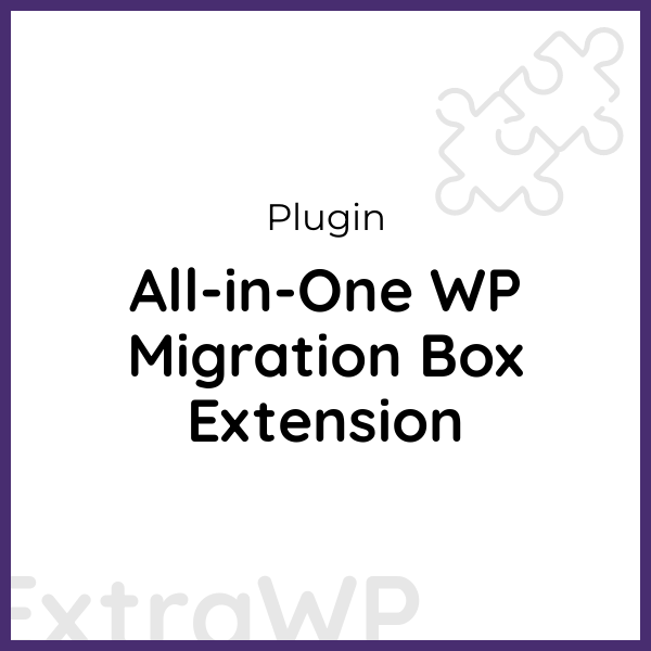 All-in-One WP Migration Box Extension
