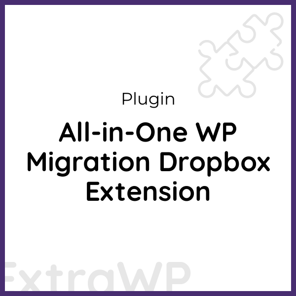 All-in-One WP Migration Dropbox Extension