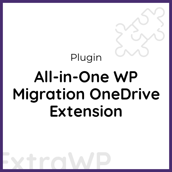 All-in-One WP Migration OneDrive Extension