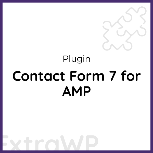 Contact Form 7 for AMP