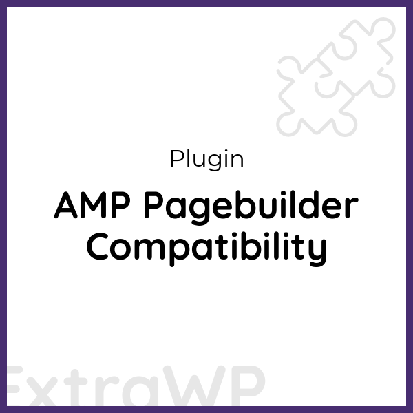 AMP Pagebuilder Compatibility