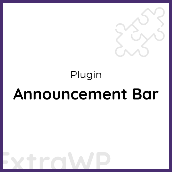 Announcement Bar