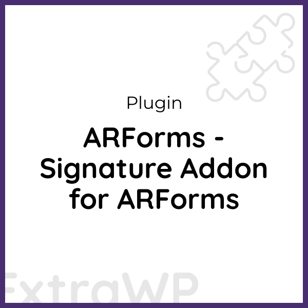 ARForms - Signature Addon for ARForms