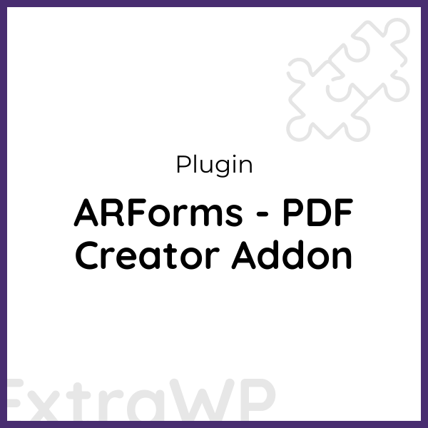 ARForms - PDF Creator Addon