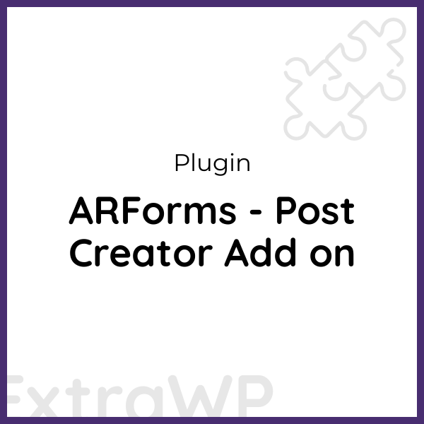 ARForms - Post Creator Add on