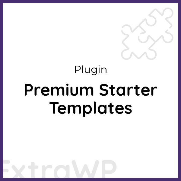 Premium Starter Templates