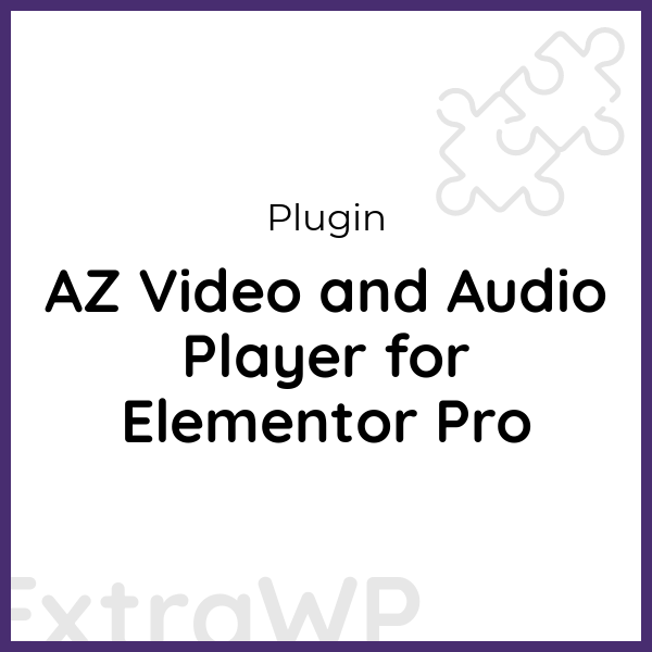 AZ Video and Audio Player for Elementor Pro