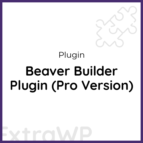 Beaver Builder Plugin (Pro Version)