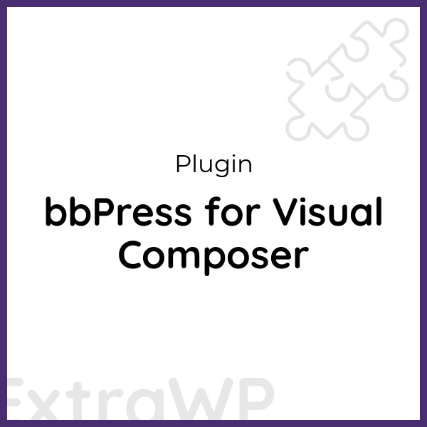 bbPress for Visual Composer