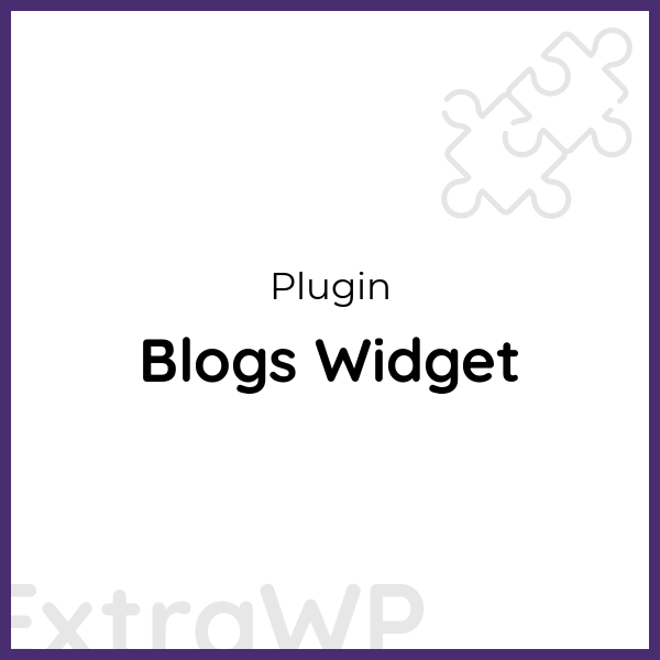 Blogs Widget