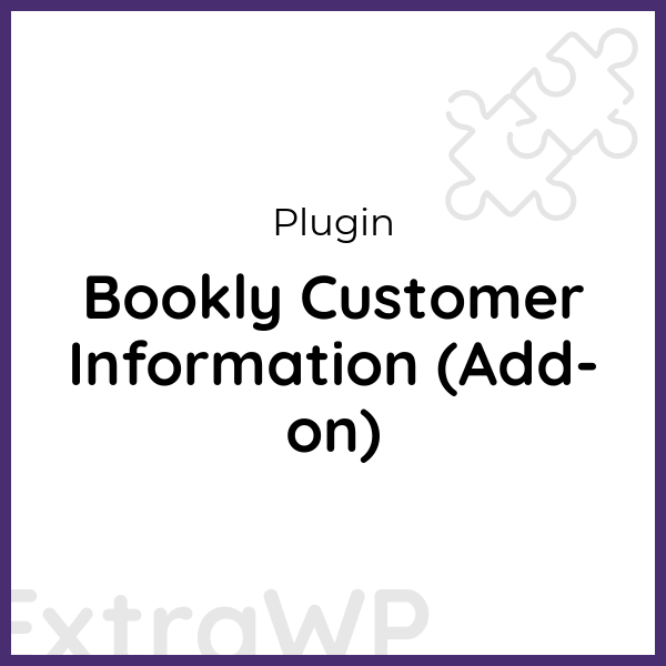 Bookly Customer Information (Add-on)