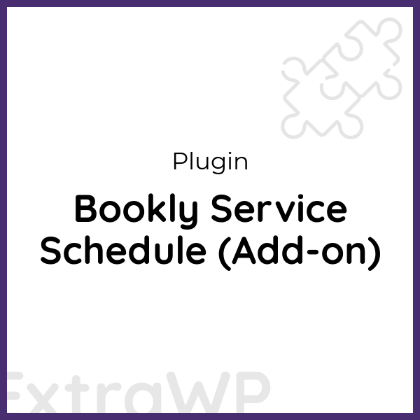Bookly Service Schedule (Add-on)