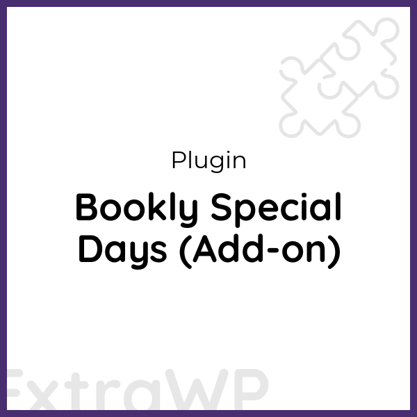 Bookly Special Days (Add-on)